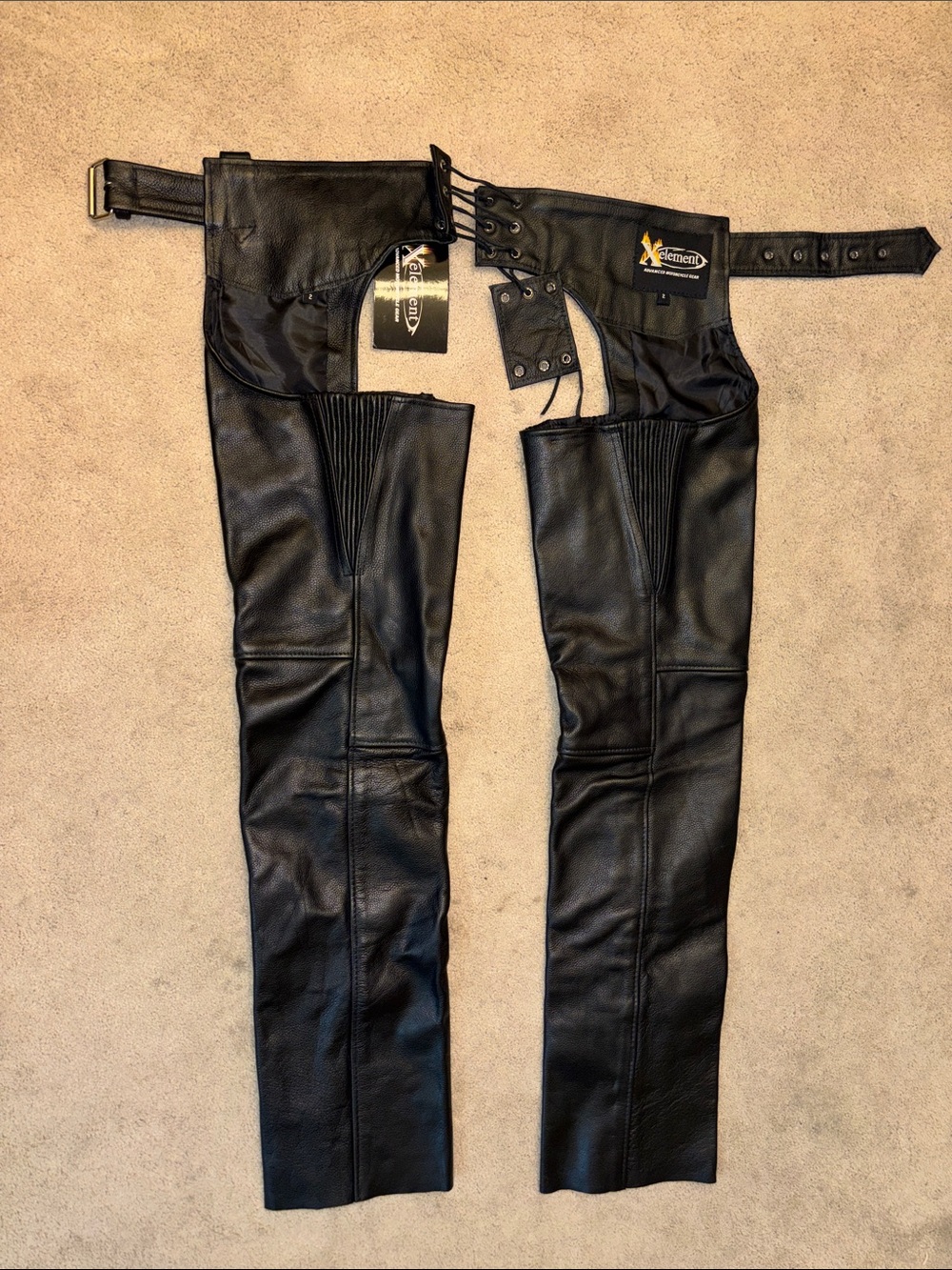 XElement Black Leather Advanced Motorcycle Gear